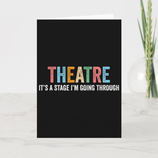 Tarjeta Profesor de teatro dramático divertido escenario o (Anverso)