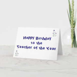 TARJETA *****PROFESOR DEL AÑO**** EN SU CUMPLEAÑOS