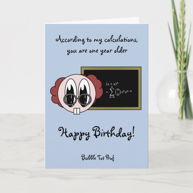 Tarjeta Profesor del bebé de la burbuja (Anverso)