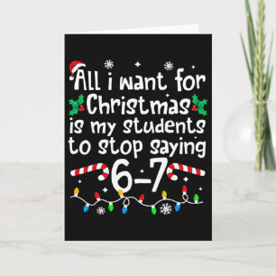 Tarjeta Profesor Divertido Navidad Alumnos Dicen 6-7 67 Se