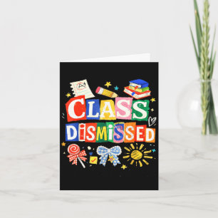 Tarjeta Profesor enseñando clase de coqueta de vuelta al c