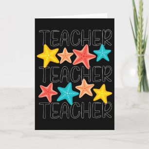 Tarjeta Profesor Estrella de Mar Lindo Animal Oceánico Vac