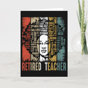 Tarjeta Profesor Jubilado Afro Africano Americano Historia