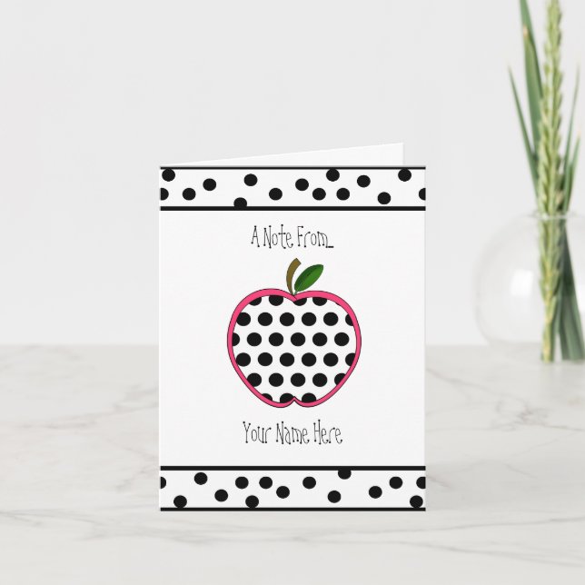 Tarjeta Profesor Notecard - lunar Apple (Anverso)