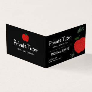 Tarjeta Profesor particular minimalista y educadores