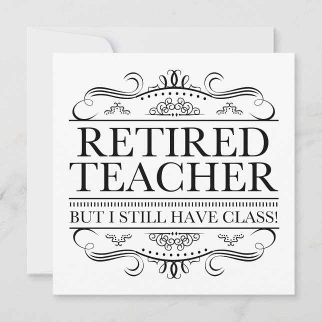 Tarjeta Profesor retirado gracioso (Anverso)