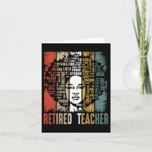 Tarjeta Profesor retirado historiador negro afroamericano
