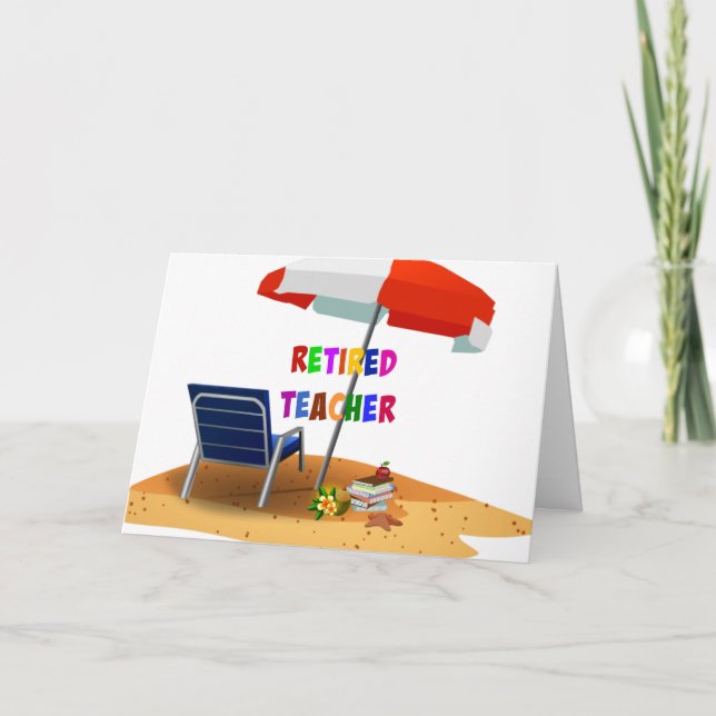 Tarjeta Profesor retirado...tiempo para relajarse... (Anverso)