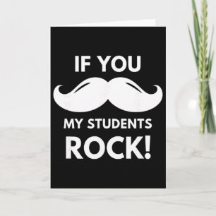 Tarjeta ¡Profesor si mis estudiantes rockean! Bigote Clroo