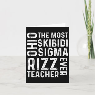 Tarjeta Profesor Skibidi Sigma Rizz Más Divertido de Todos