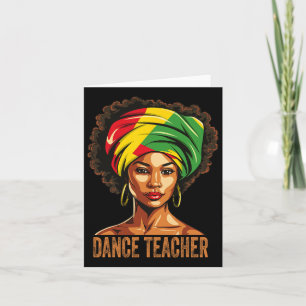 Tarjeta Profesora de danza de historia negra afroamericana