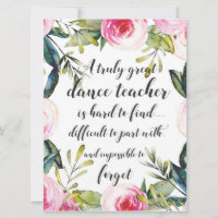 Profesora de danza gracias por profesores de danza