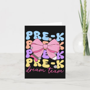 Tarjeta Profesora de equipo pre-k de Dream regresa al área