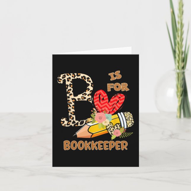 Tarjeta Profesora De Flores Leopard, Librera Del Día De La (Anverso)