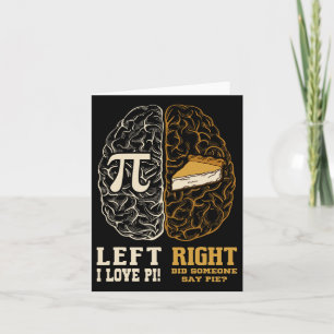 Tarjeta Profesora de matemáticas del Día del Pi del Brain