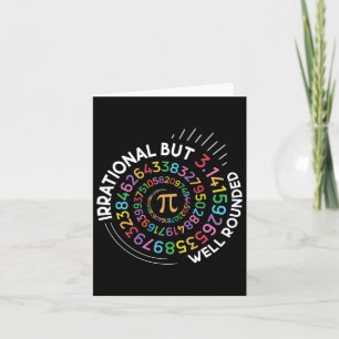 Tarjeta Profesora De Matemáticas Del Día Pi, Irracional Pe
