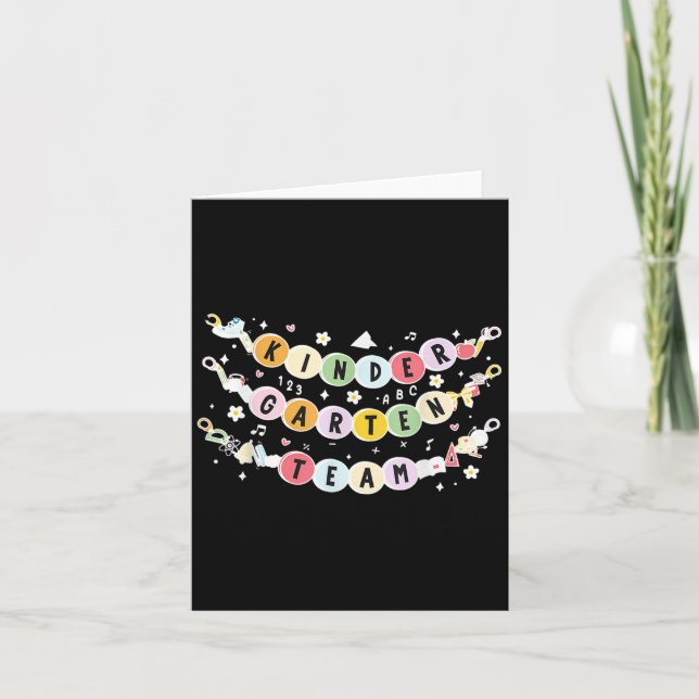 Tarjeta Profesora de pulsera de amistad para profesores de (Anverso)