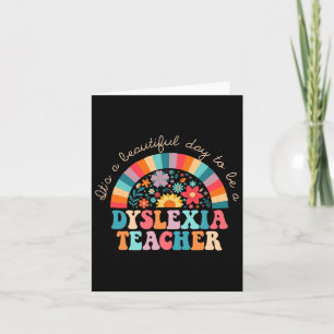 Tarjeta Profesora dislexia Retro Dyslexia Terapia Sped Rai