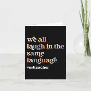 Tarjeta Profesora ESOL Estudiante Curta Retro De Vuelta A