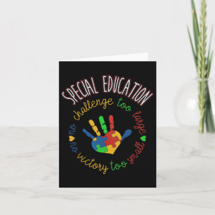 Tarjeta Profesora Especial De Educación Y Concienciación S