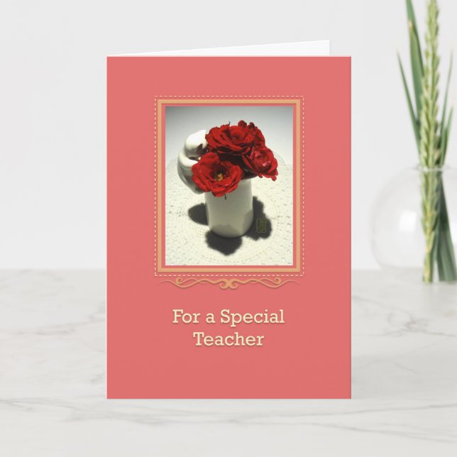 Tarjeta Profesora especial de Rosas de Kitty y Tea (Anverso)