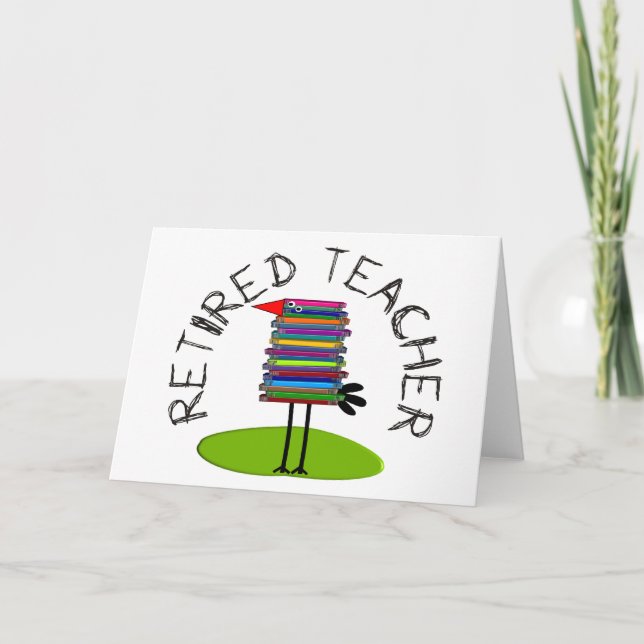Tarjeta Profesora jubilada: Regalos "Book Bird" (Anverso)