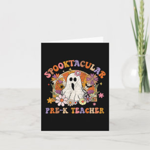 Tarjeta Profesora pre-K Spooktacular Feliz partido de Hall