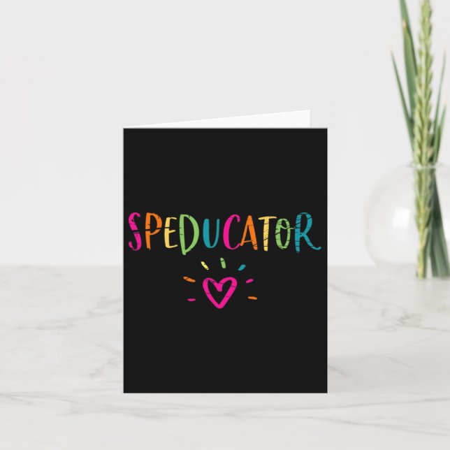 Tarjeta Profesora Sped - Corazón de orador (Anverso)