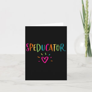 Tarjeta Profesora Sped - Corazón de orador