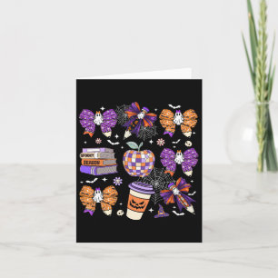 Tarjeta Profesoras de Halloween de Coquette Bow Ghost