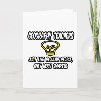 Tarjeta Profesores de Geografía... Gente común, sólo más i