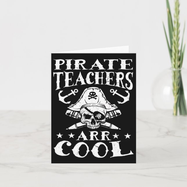 Tarjeta Profesores De Piratas Arr Guay - Enseñanza De Hall (Anverso)
