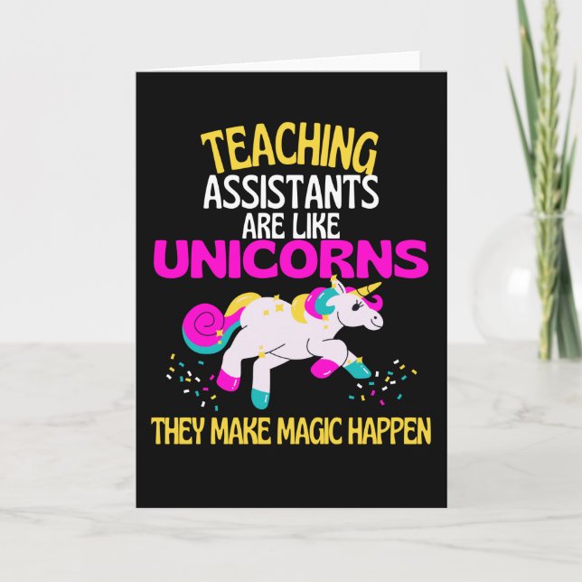 Tarjeta Profesores de Unicornio son mágicos (Anverso)