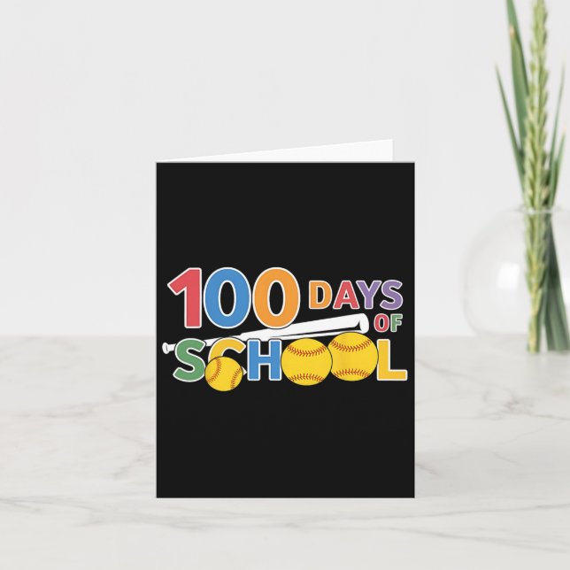 Tarjeta Profesores Estudiantes Funny 100 Días De Softbyl E (Anverso)