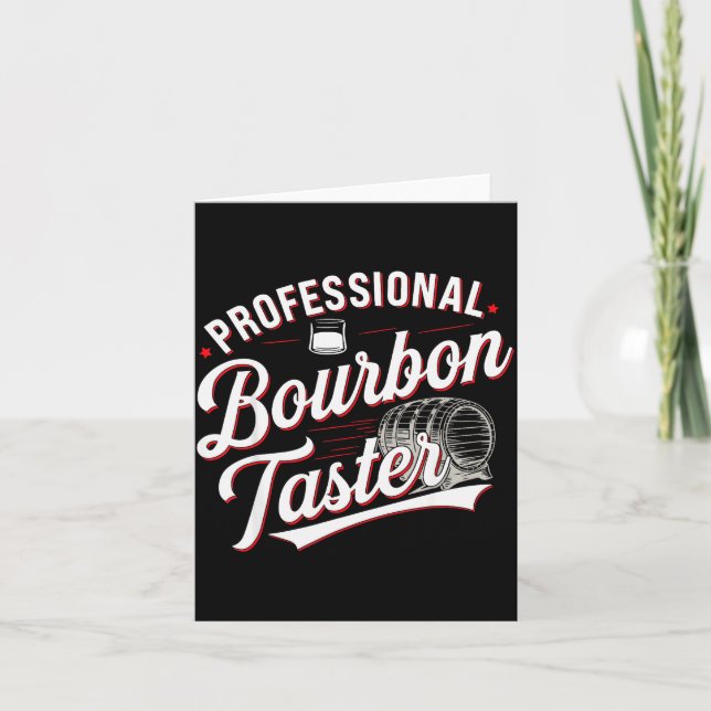 Tarjeta Professional Bourbon Taster Funny Drinking Whiskey (Anverso)