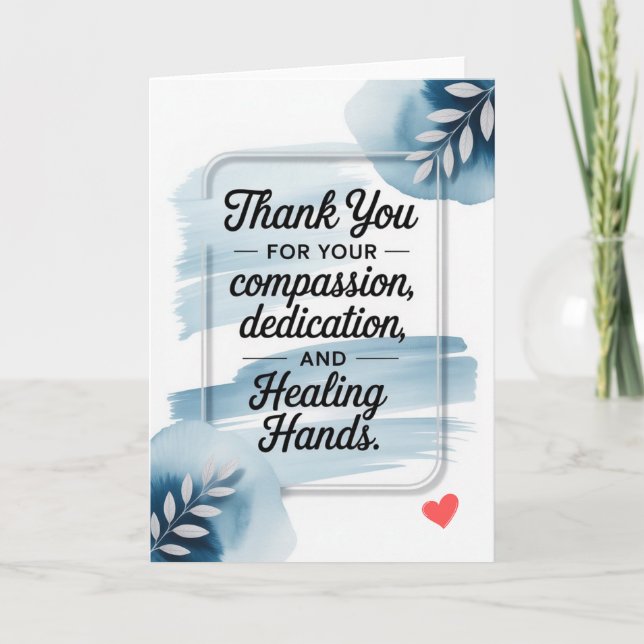 Tarjeta Professional Thank You Card for Doctor (Anverso)
