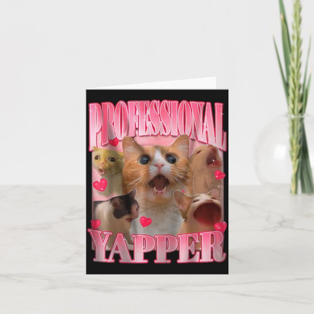 Tarjeta Professional Yapper Cat Funny Oddly Specific Dank  (Anverso)