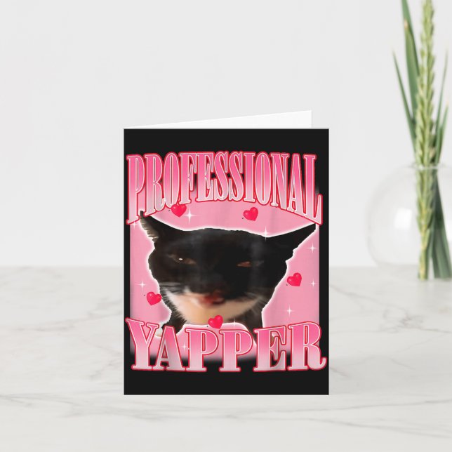Tarjeta Professional Yapper Cat Funny Oddly Specific Dank  (Anverso)