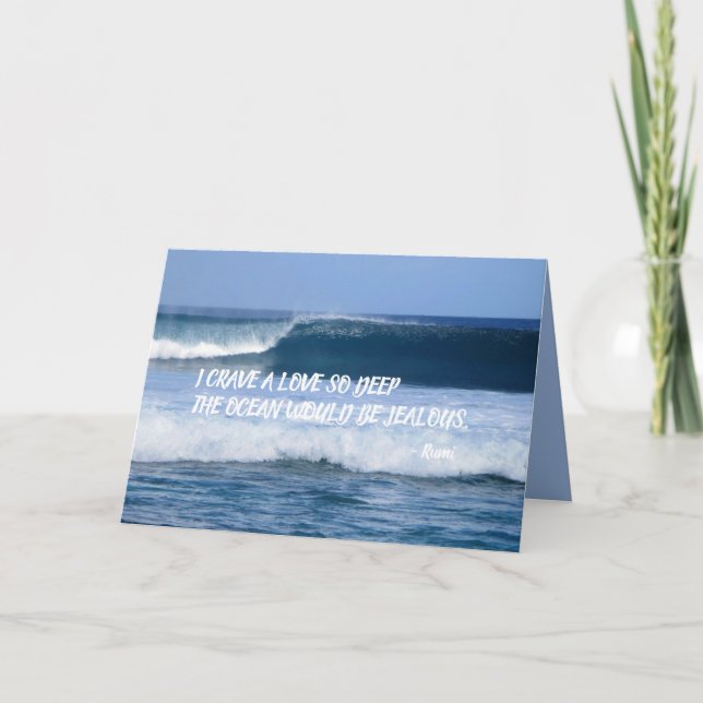 TARJETA PROFUNDA CITACIÓN DE AMOR DE RUMI GRÁFICO (Anverso)