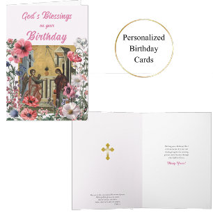 Tarjeta Profusión de flores Cumpleaños cristiano ortodoxo