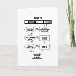 Tarjeta Programación Coding Code Funny Debug Gift
