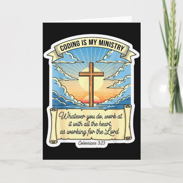 Tarjeta Programador cristiano la codificación es mi minist (Anverso)