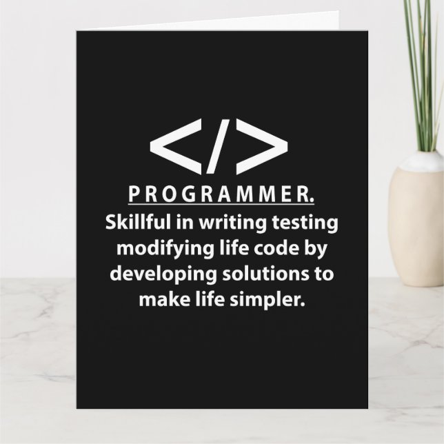 Tarjeta Programador Desarrollador de Código Programador (Anverso)
