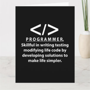 Tarjeta Programador Desarrollador de Código Programador