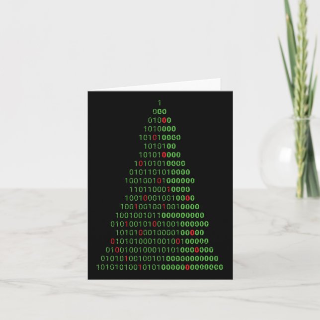 Tarjeta Programadores De Computadoras De Árbol De Navidad  (Anverso)