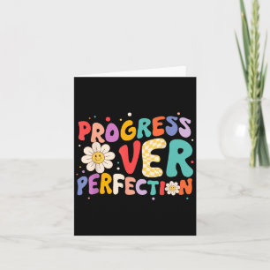 Tarjeta Progreso motivacional sobre el profesor de perfecc