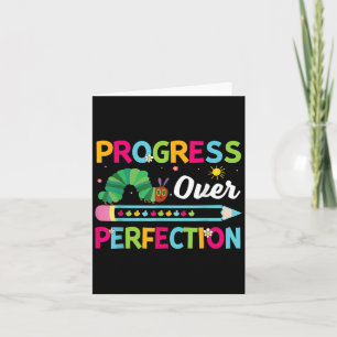 Tarjeta Progreso Motivacional Sobre La Perfección De Vuelt