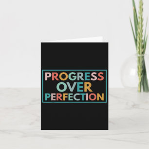 Tarjeta Progreso Motivacional Sobre Perfección De Vuelta A