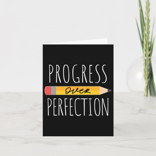 Tarjeta Progreso Motivador Sobre La Perfección Del Ck A La (Anverso)