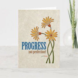 Tarjeta ¡Progreso, no perfección! (presupuesto de recupera